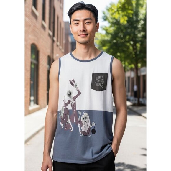 Men's - Disney Haunted Mansion Hitchhiking Ghosts Tank Top, Size Medium - Picture 1 of 7
